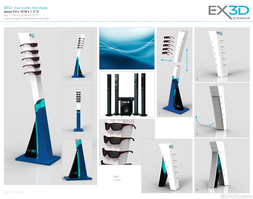 EX3D counter or floor display