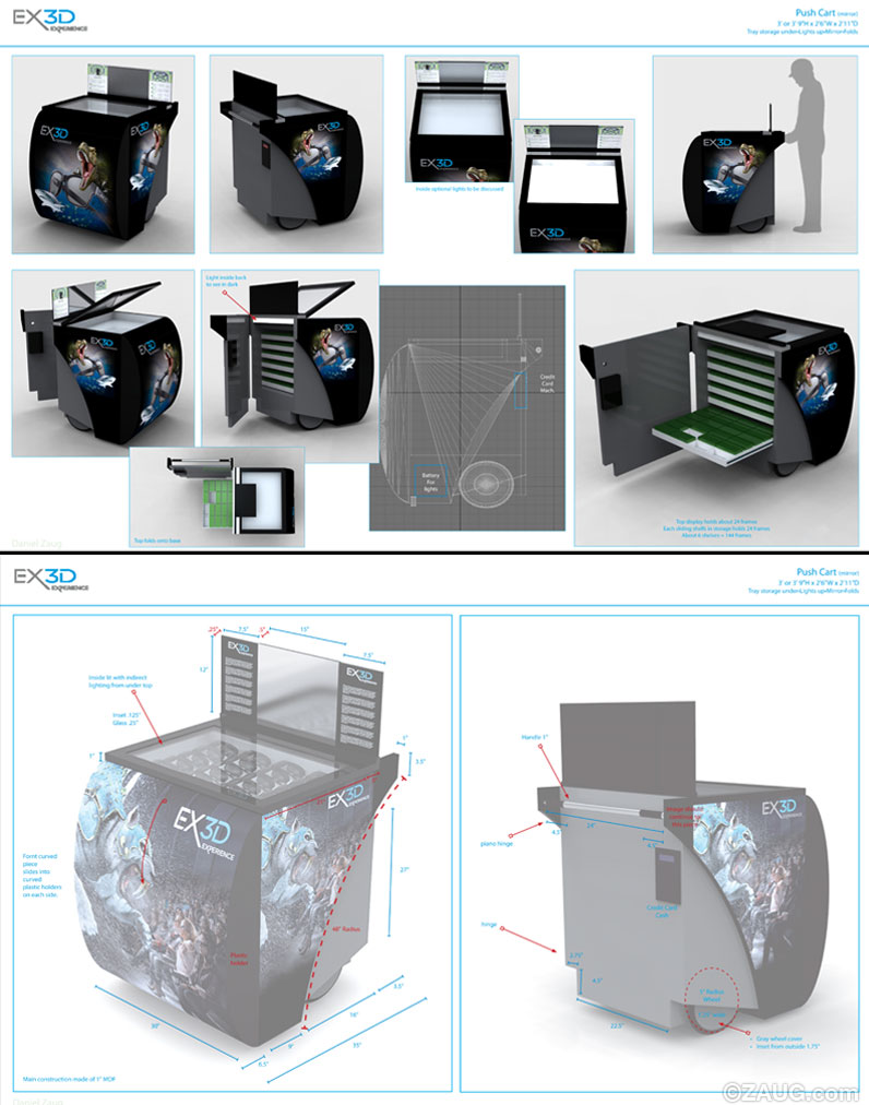 EX3d movie cart design