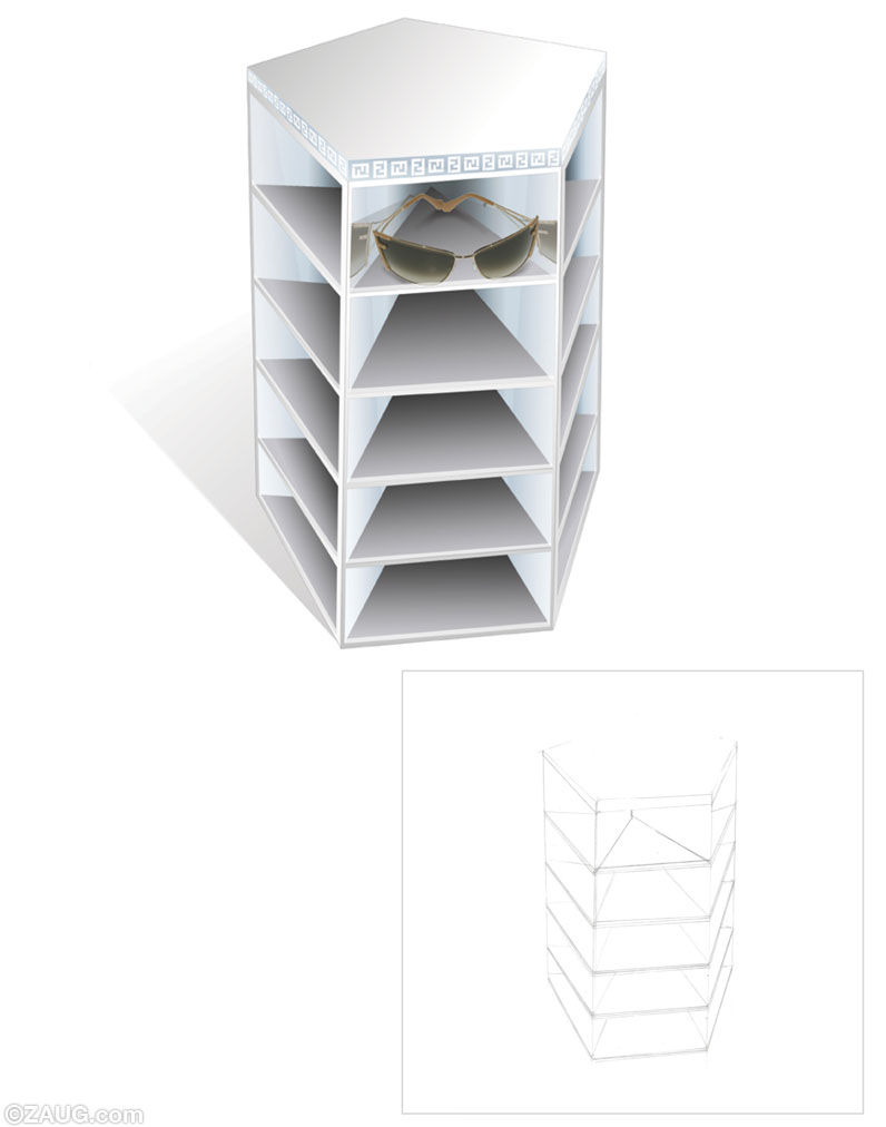 FENDI mirrored spinner